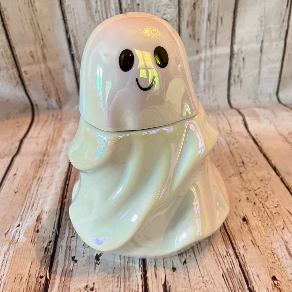 Target Bullseye Playground Halloween 2024 White Iridescent Ghost Jar 7